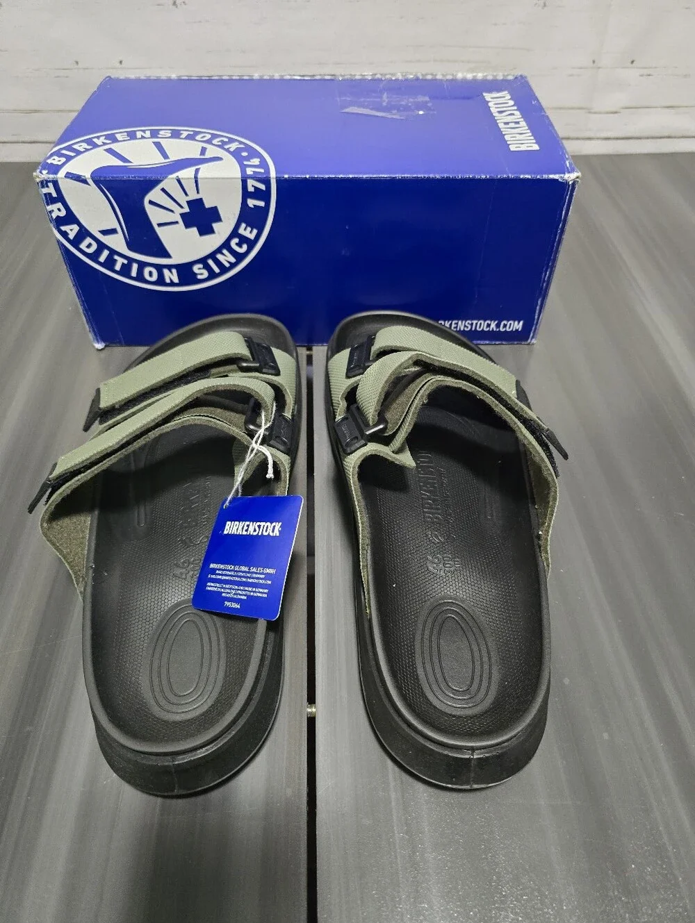 $140 BIRKENSTOCK FUTURA KHAKI ATACAMA MENS SIZE 13 NEW IN BOX BIRKO-FLOR 1022616